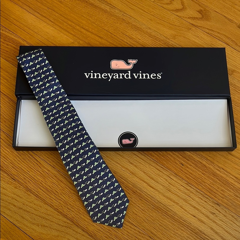 Vineyard Vines Navy Blue Silk Tie - Boys